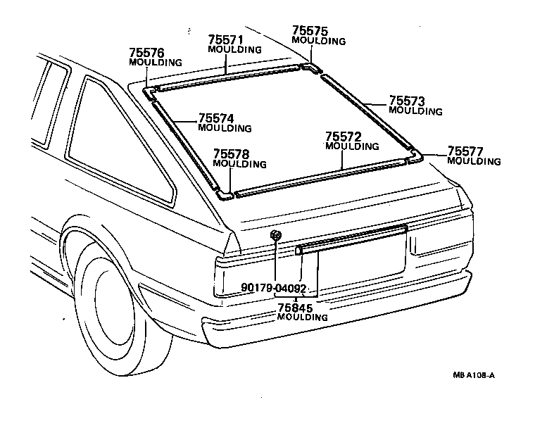  COROLLA |  REAR MOULDING