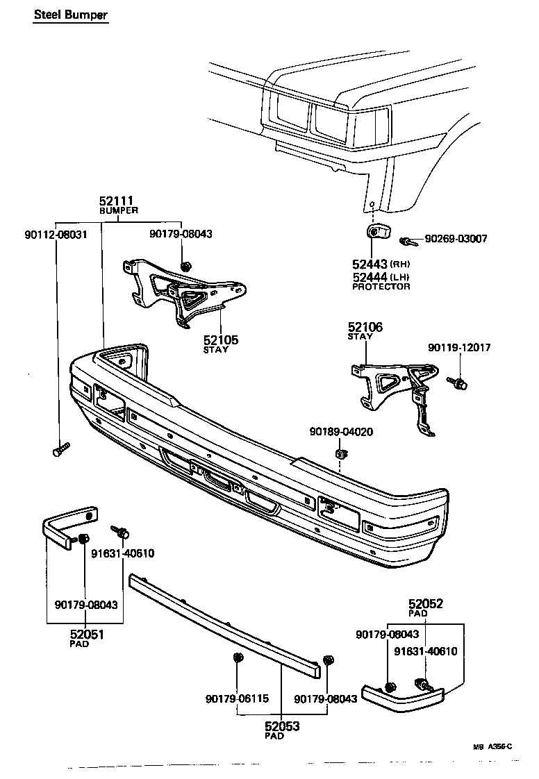  CROWN |  FRONT BUMPER BUMPER STAY