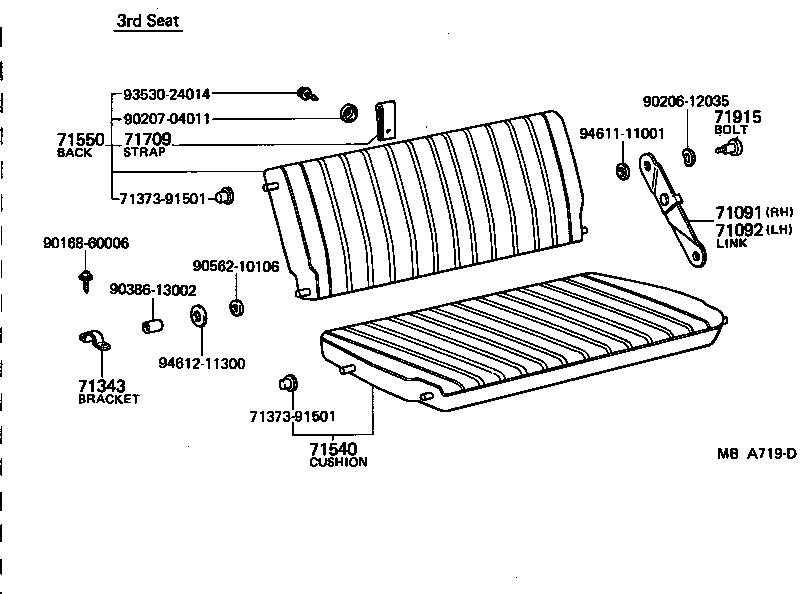  CROWN |  REAR SEAT SEAT TRACK