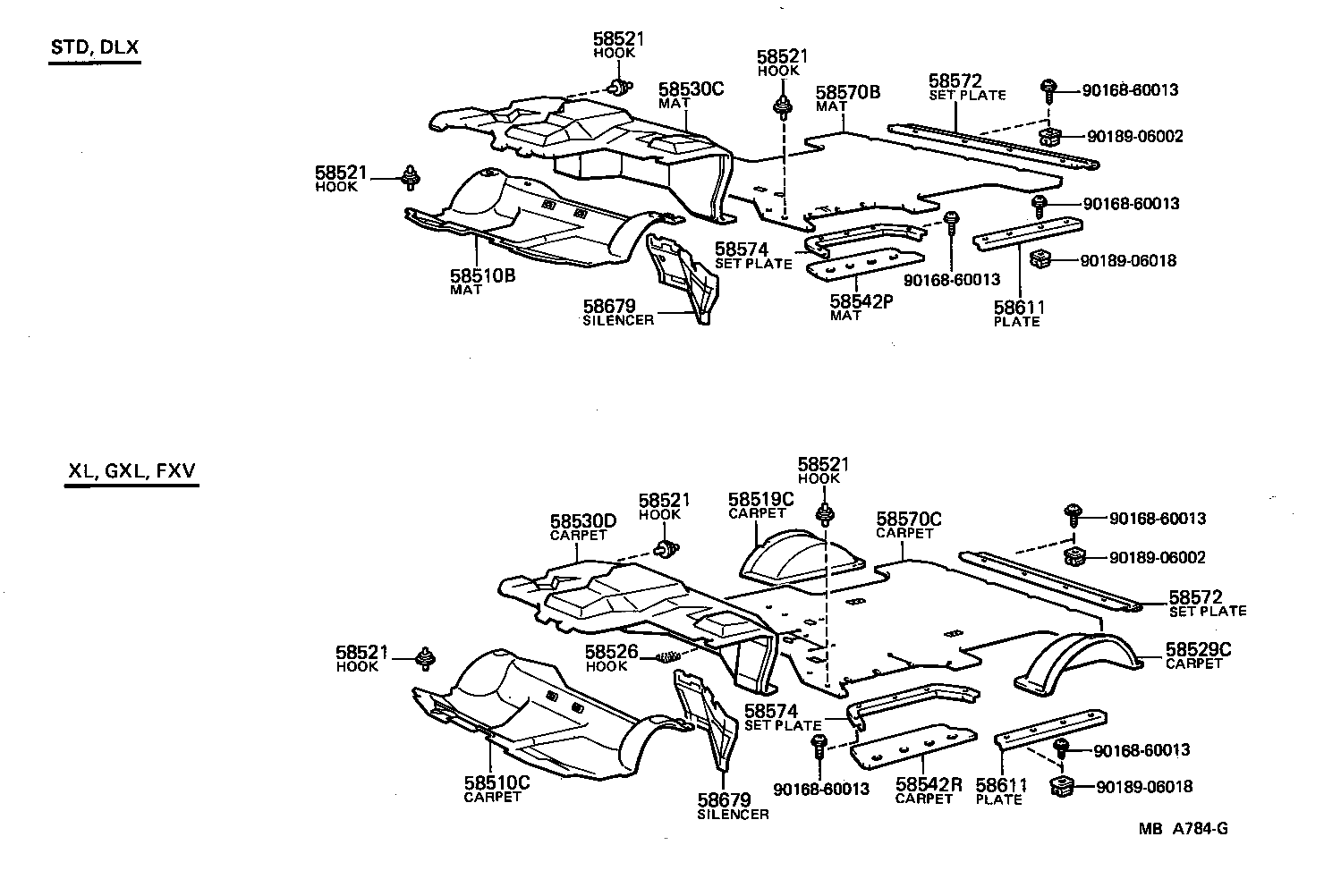  LITE TOWNACE TRUCK |  FLOOR MAT SILENCER PAD