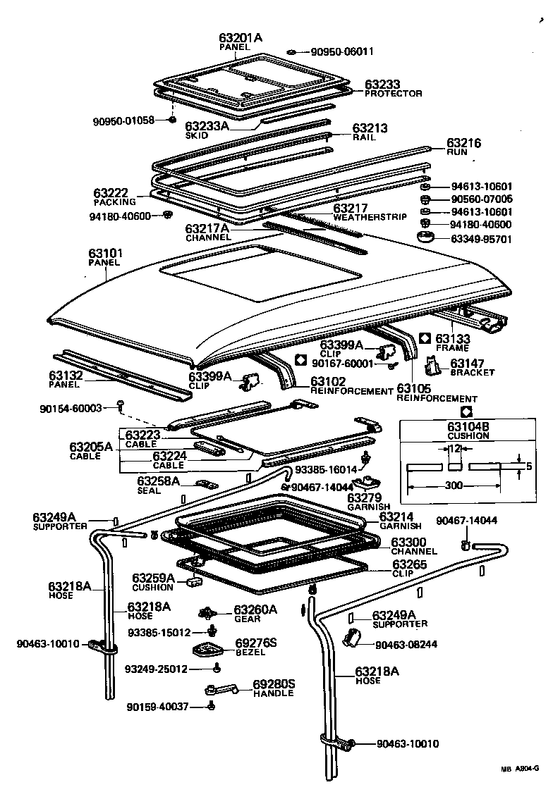  LITE TOWNACE TRUCK |  ROOF PANEL BACK PANEL