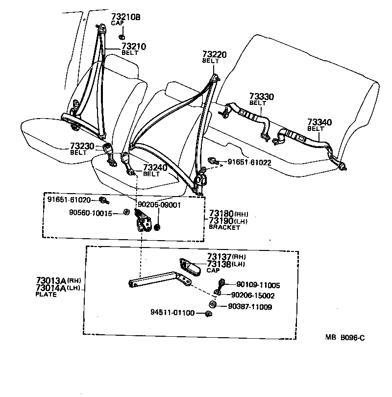  CRESTA |  SEAT BELT CHILD RESTRAINT SEAT