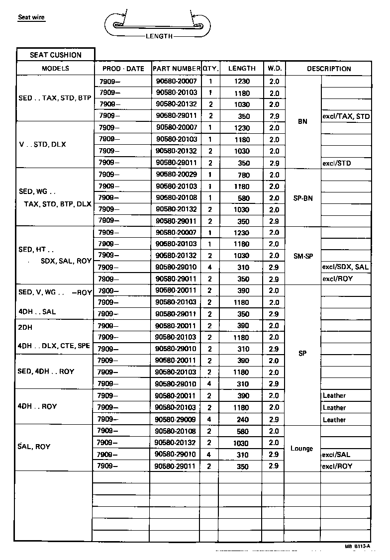  CROWN |  FRONT SEAT SEAT TRACK