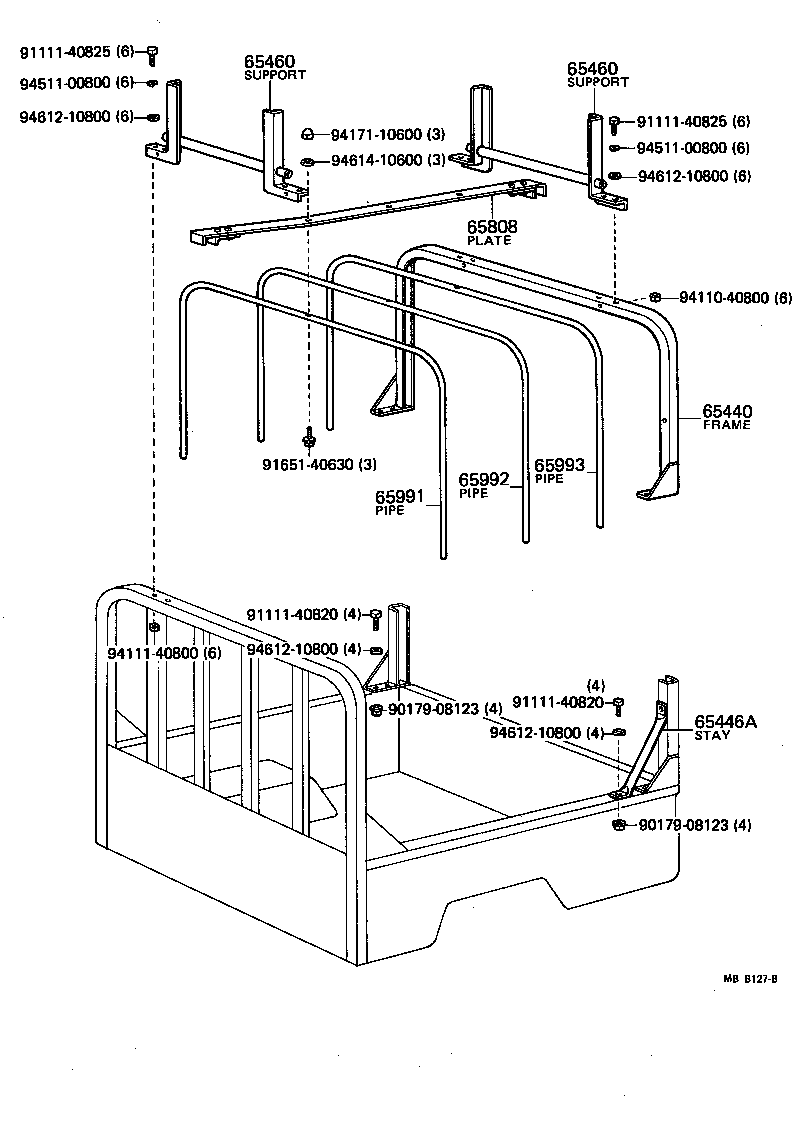  TOYOACE |  REAR BODY TOP CURTAIN ROOF PANEL