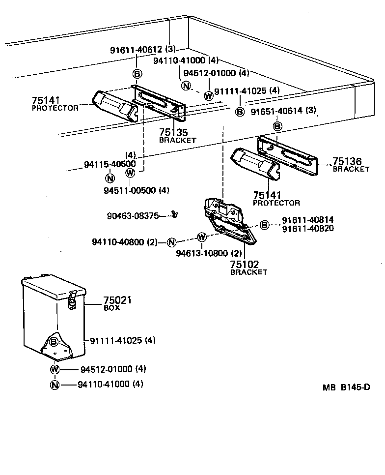  TOYOACE |  TOOL BOX LICENSE PLATE BRACKET