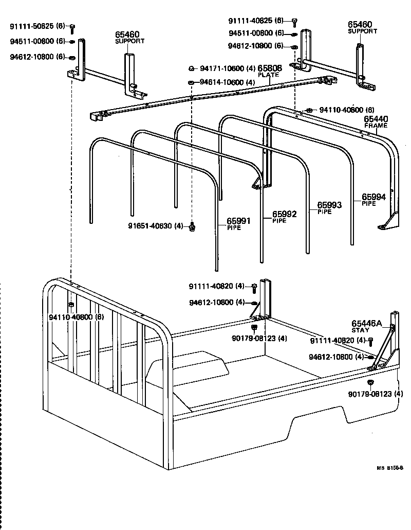  TOYOACE |  REAR BODY TOP CURTAIN ROOF PANEL