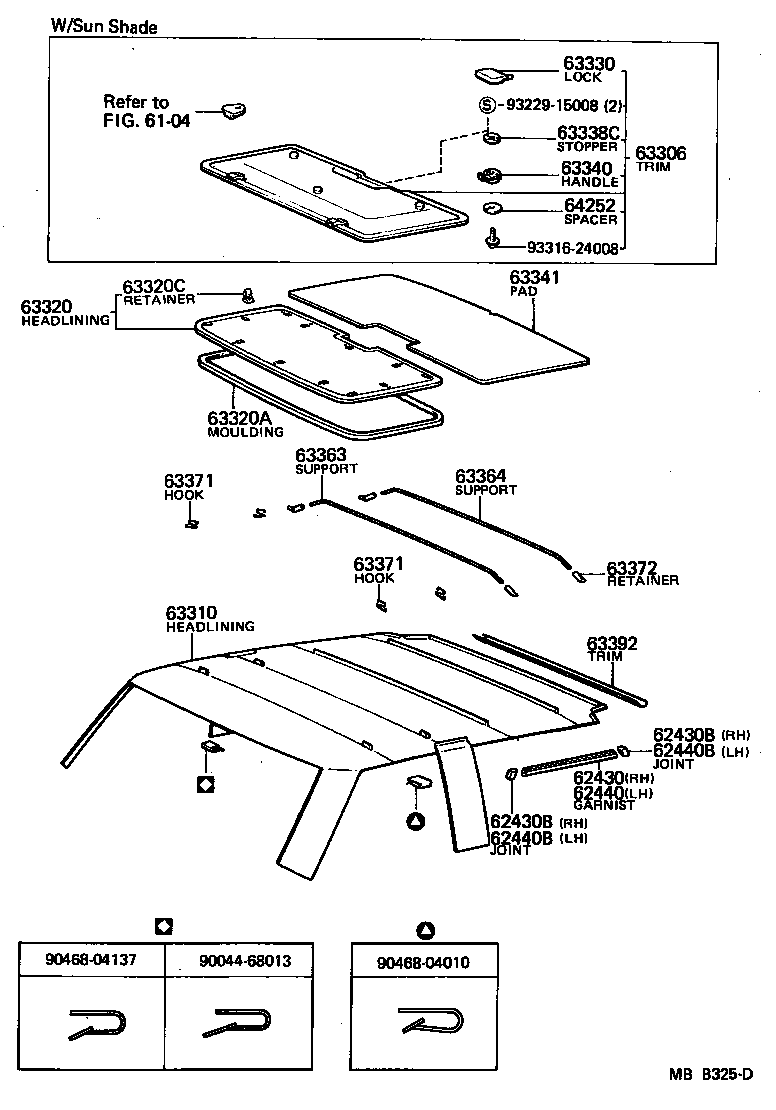  STARLET |  ROOF HEADLINING SILENCER PAD