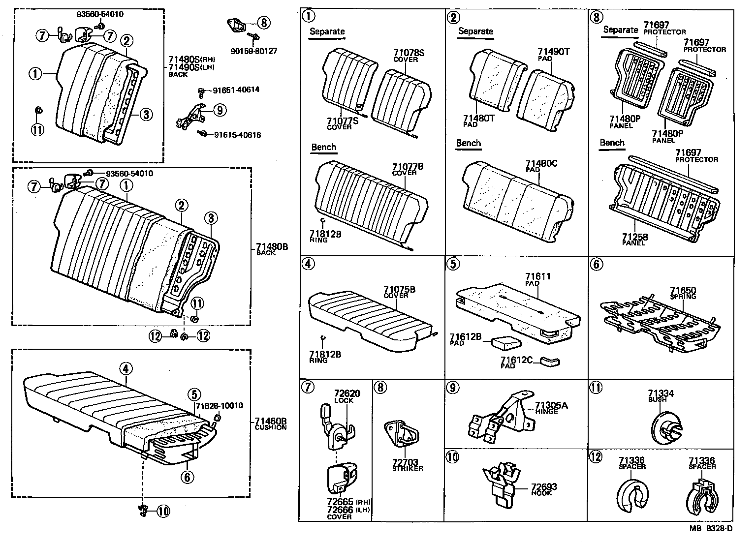  STARLET |  REAR SEAT SEAT TRACK
