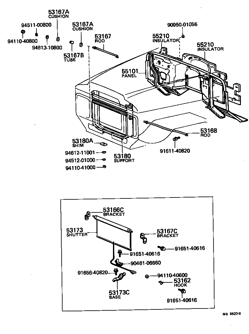  LAND CRUISER S T H T |  FRONT FENDER APRON DASH PANEL