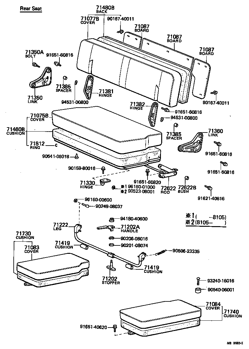  LAND CRUISER S T H T |  SEAT SEAT TRACK