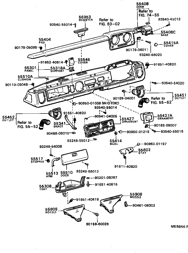  DYNA TOYOACE |  INSTRUMENT PANEL GLOVE COMPARTMENT