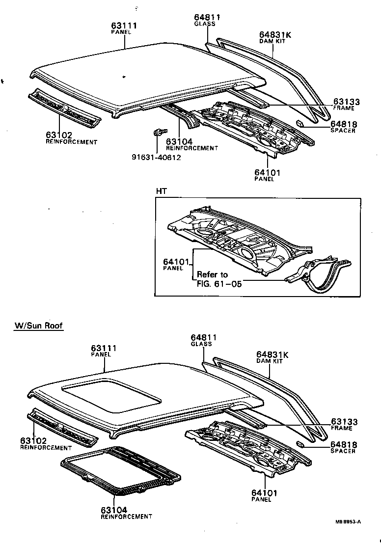  MARK 2 |  ROOF PANEL BACK WINDOW GLASS