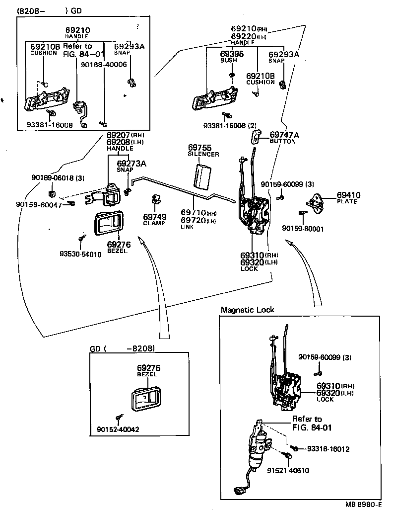  MARK 2 |  FRONT DOOR LOCK HANDLE