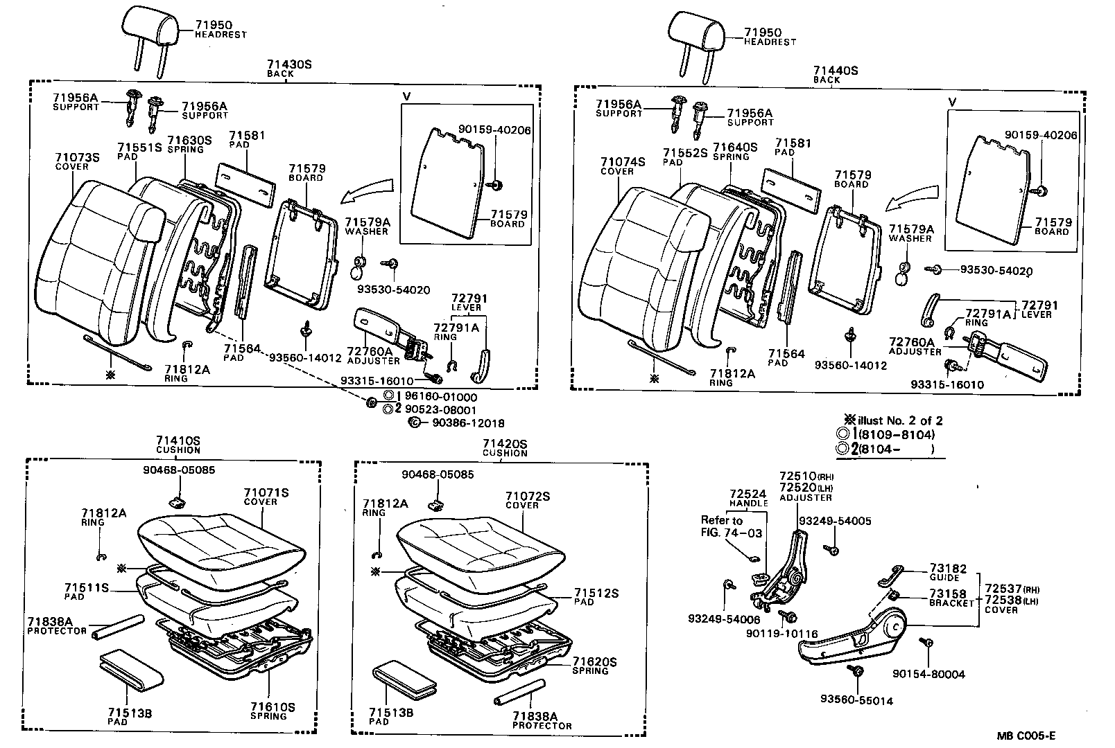  MARK 2 |  FRONT SEAT SEAT TRACK