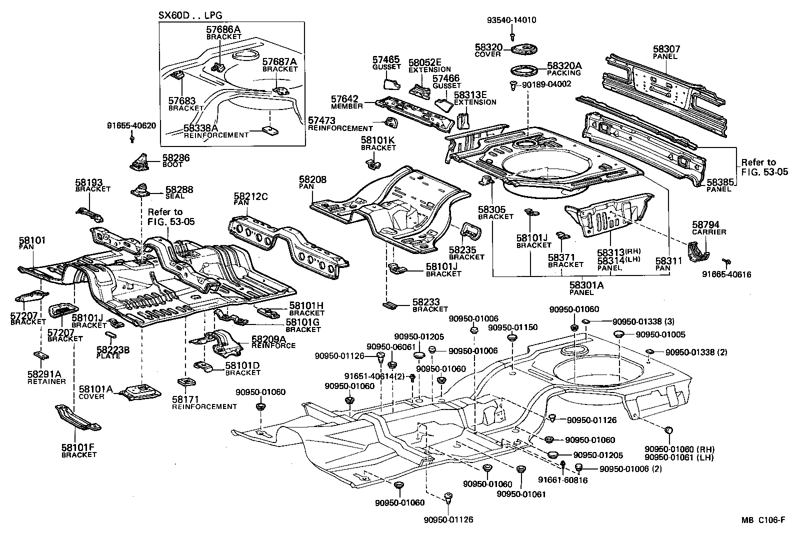  CHASER |  FLOOR PAN LOWER BACK PANEL