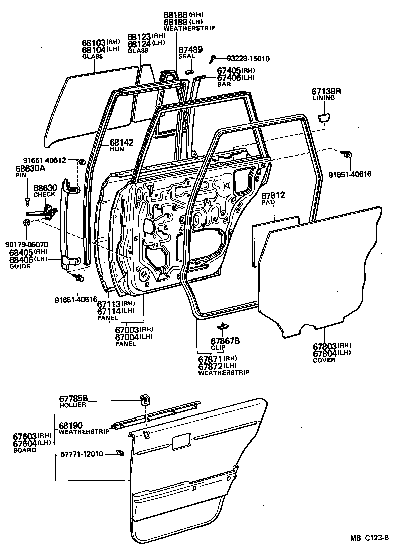  CHASER |  REAR DOOR PANEL GLASS