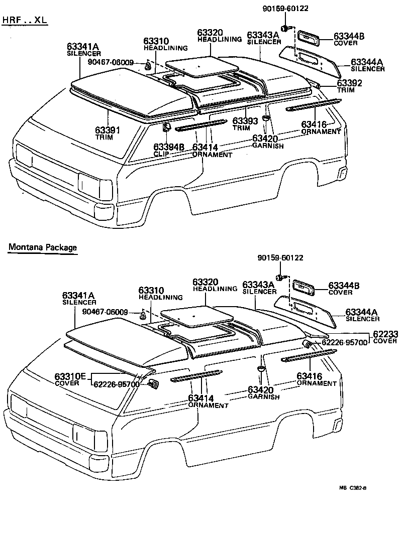  LITE TOWNACE TRUCK |  ROOF HEADLINING SILENCER PAD