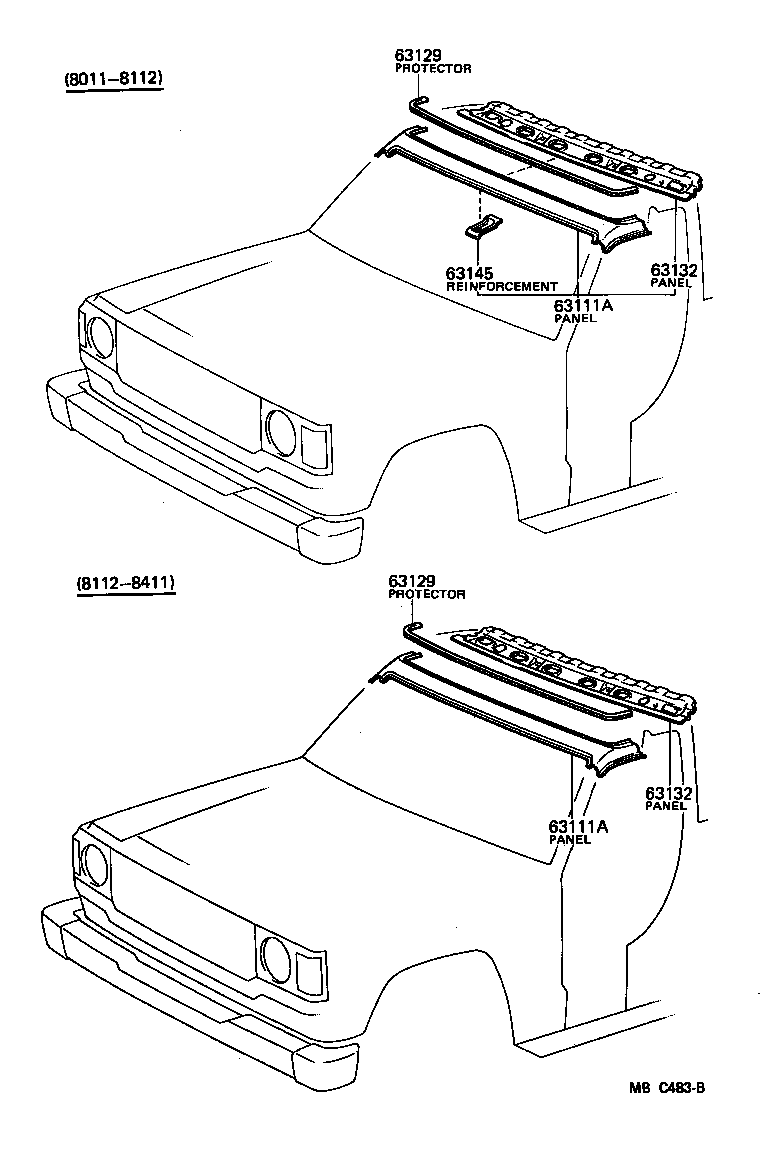  LAND CRUISER VAN |  ROOF PANEL BACK PANEL