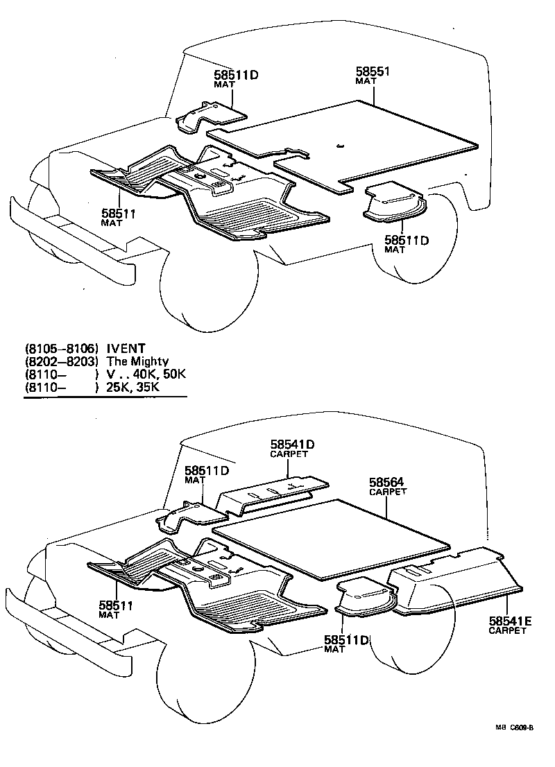  LAND CRUISER S T H T |  FLOOR MAT SILENCER PAD