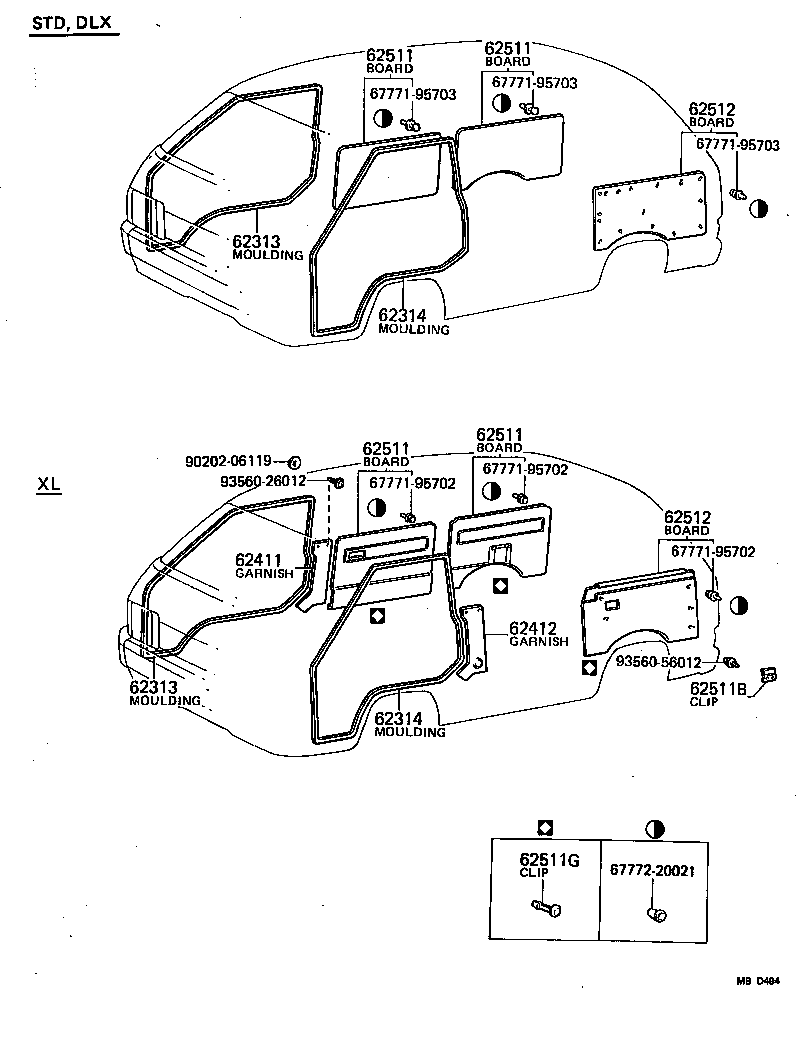  LITE TOWNACE TRUCK |  INSIDE TRIM BOARD