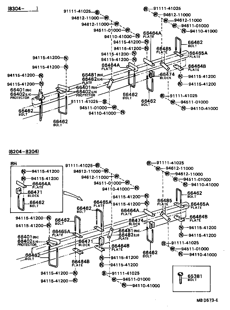  DYNA TOYOACE |  REAR BODY MOUNTING