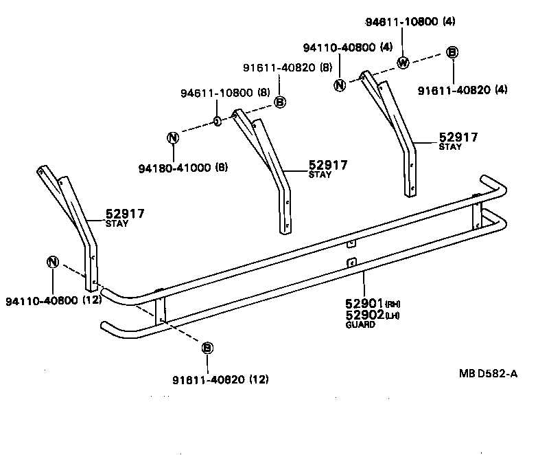  DYNA TOYOACE |  SIDE BUMPER BUMPER STAY