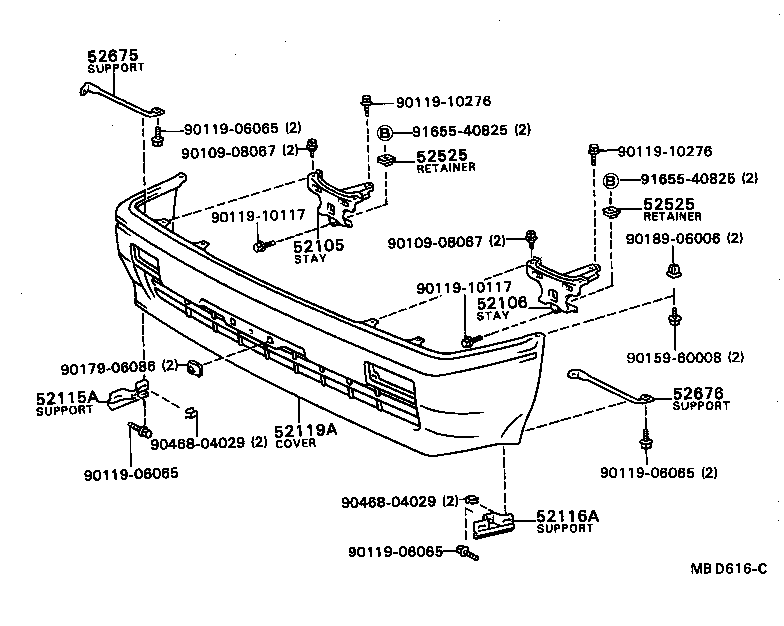  SPRINTER CARIB |  FRONT BUMPER BUMPER STAY