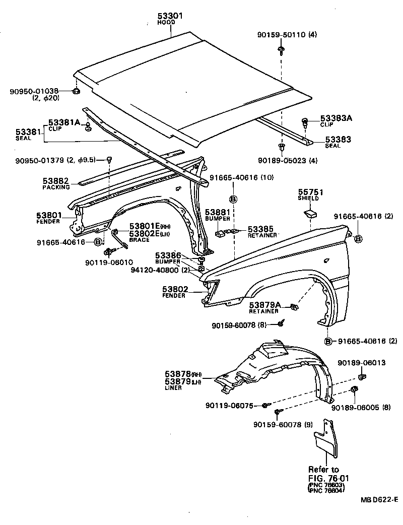  SPRINTER CARIB |  HOOD FRONT FENDER