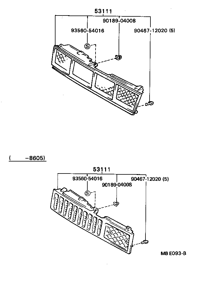  SPRINTER CARIB |  RADIATOR GRILLE