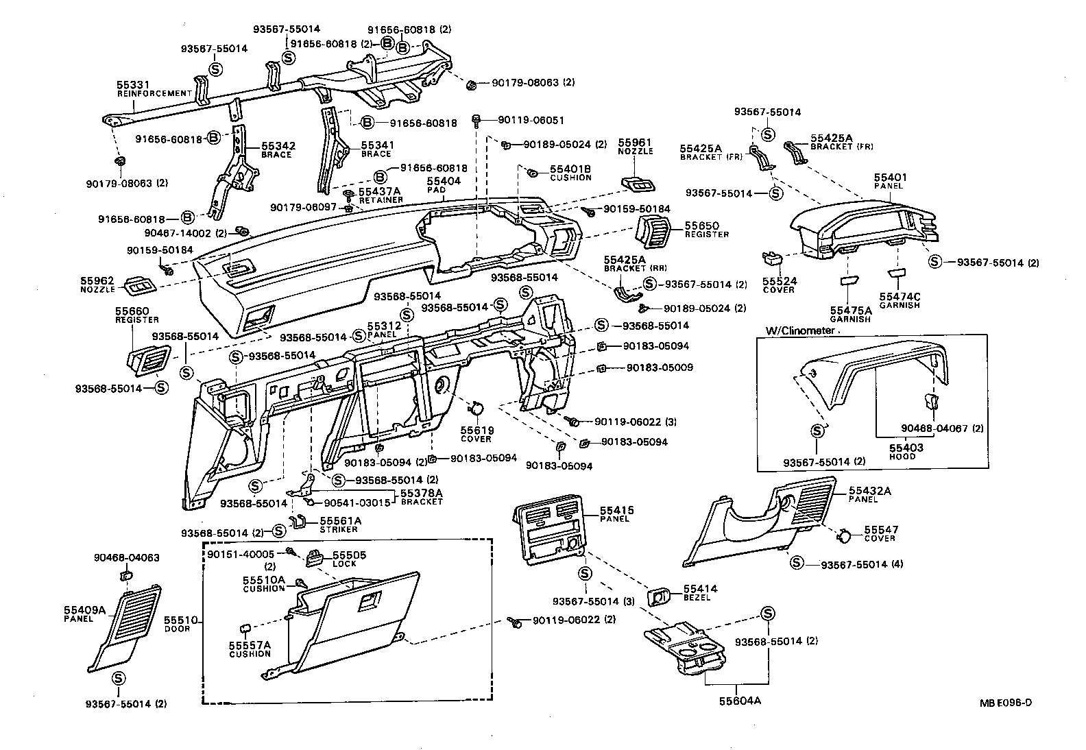  SPRINTER CARIB |  INSTRUMENT PANEL GLOVE COMPARTMENT