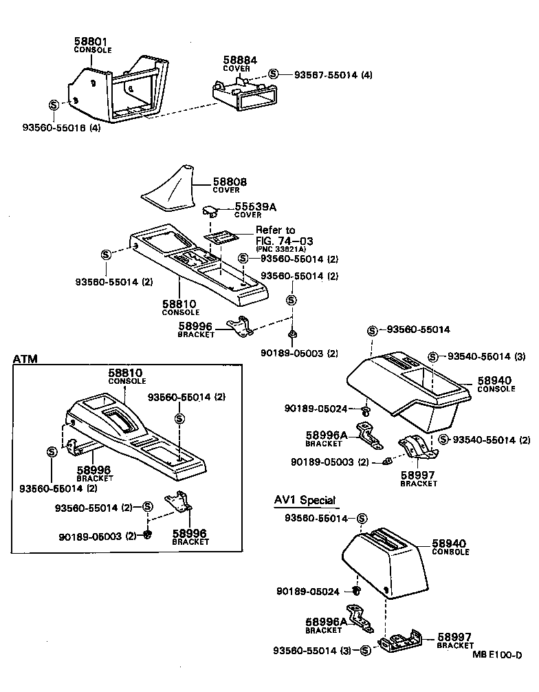  SPRINTER CARIB |  CONSOLE BOX BRACKET