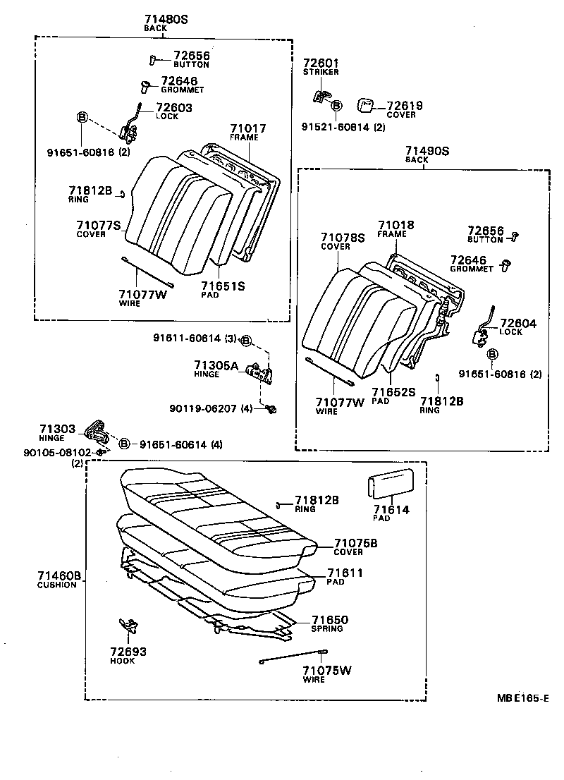  SPRINTER CARIB |  REAR SEAT SEAT TRACK