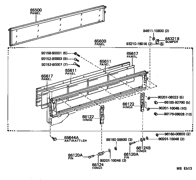  HIACE TRUCK |  REAR BODY SIDE PANEL