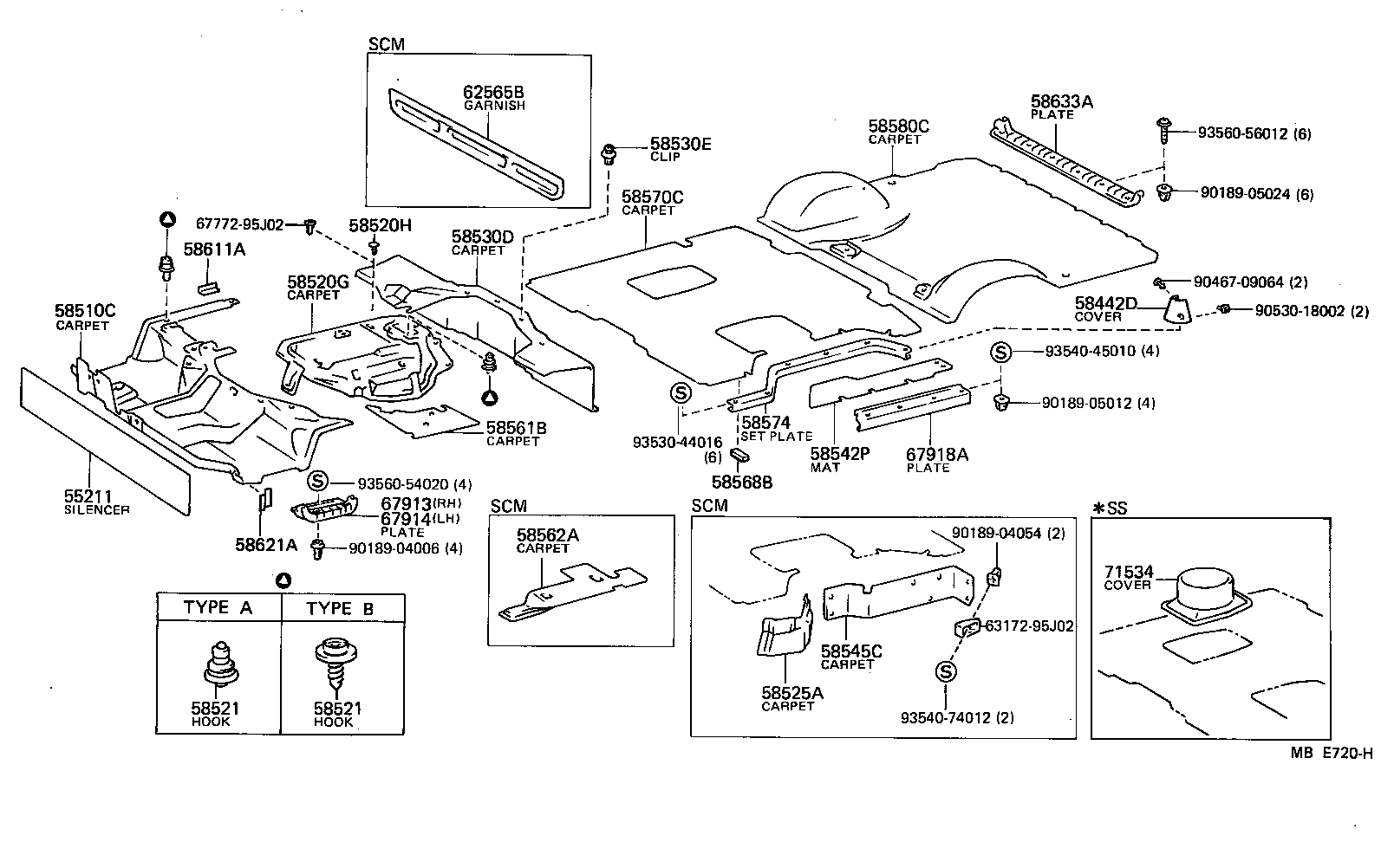  HIACE VAN WAGON |  FLOOR MAT SILENCER PAD