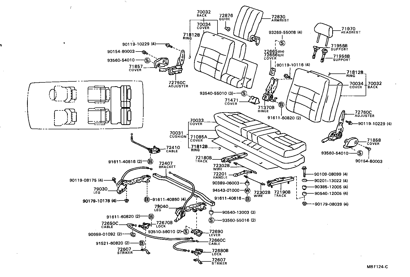  TOWN MASTERACE V WG |  SEAT SEAT TRACK