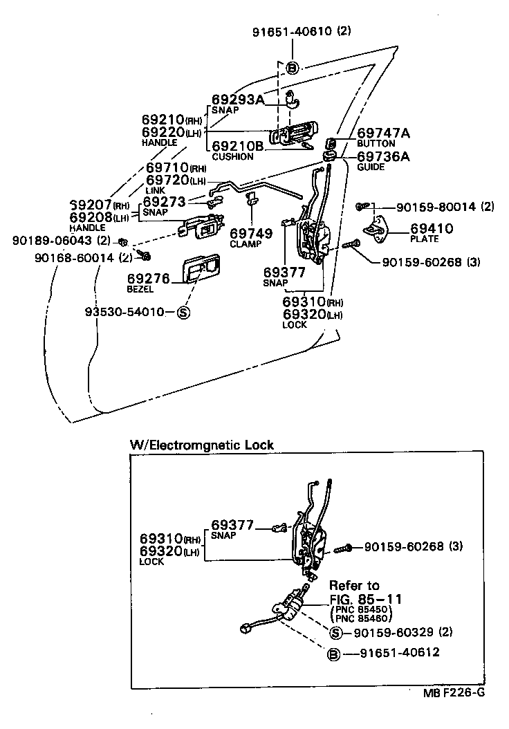 SPRINTER |  FRONT DOOR LOCK HANDLE