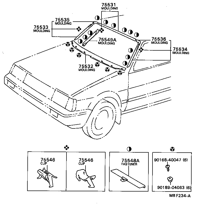  COROLLA |  FRONT MOULDING