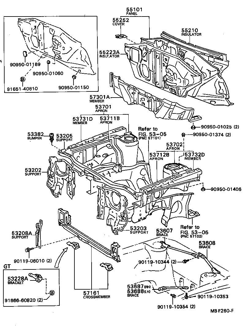  SPRINTER |  FRONT FENDER APRON DASH PANEL