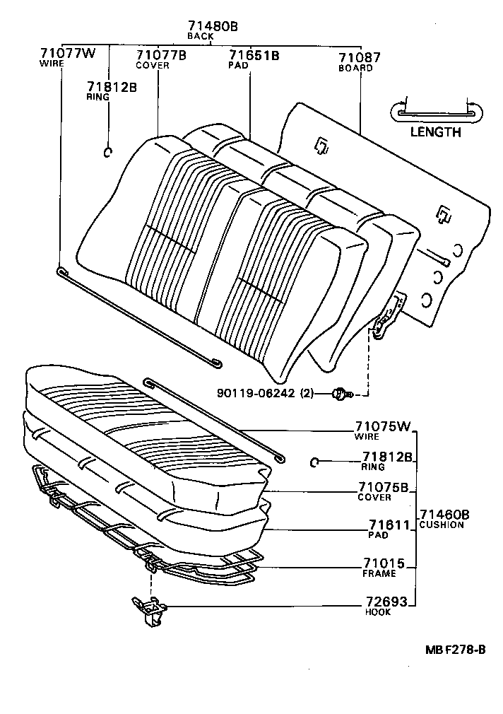  COROLLA |  REAR SEAT SEAT TRACK