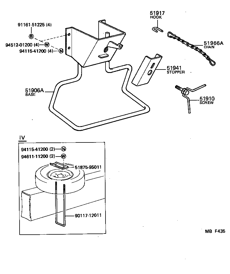  TOYOACE |  SPARE WHEEL CARRIER