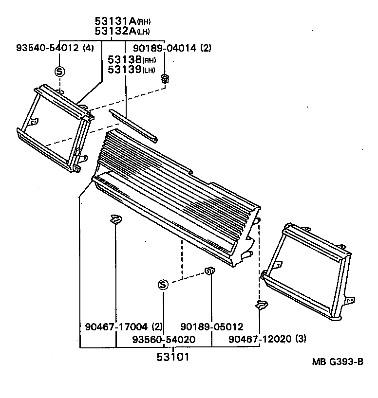  CAMRY VISTA |  RADIATOR GRILLE