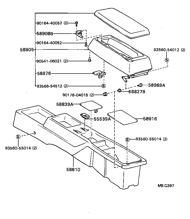  CAMRY VISTA |  CONSOLE BOX BRACKET