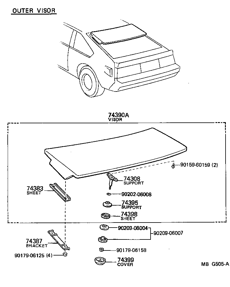  CELICA |  ARMREST VISOR