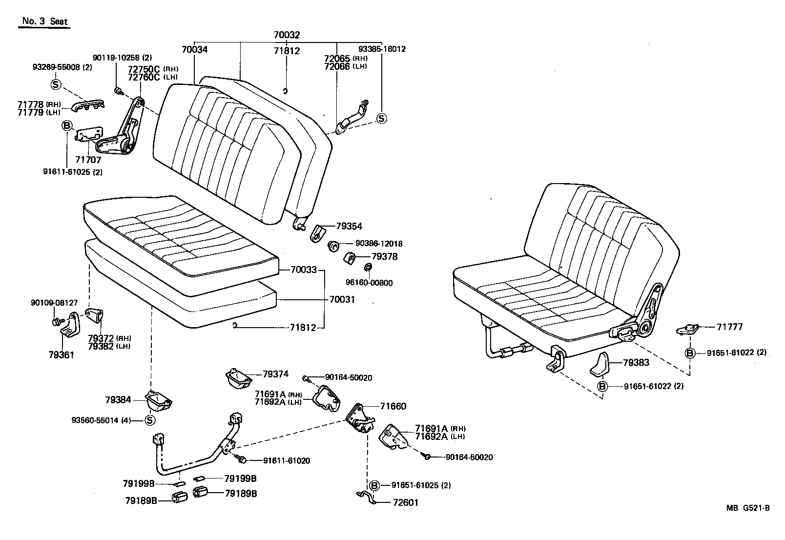  LITE TOWNACE TRUCK |  SEAT SEAT TRACK