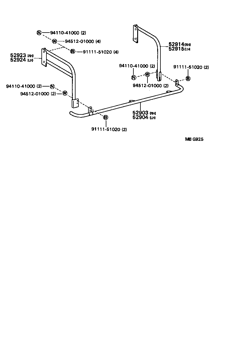  DYNA TOYOACE |  SIDE BUMPER BUMPER STAY