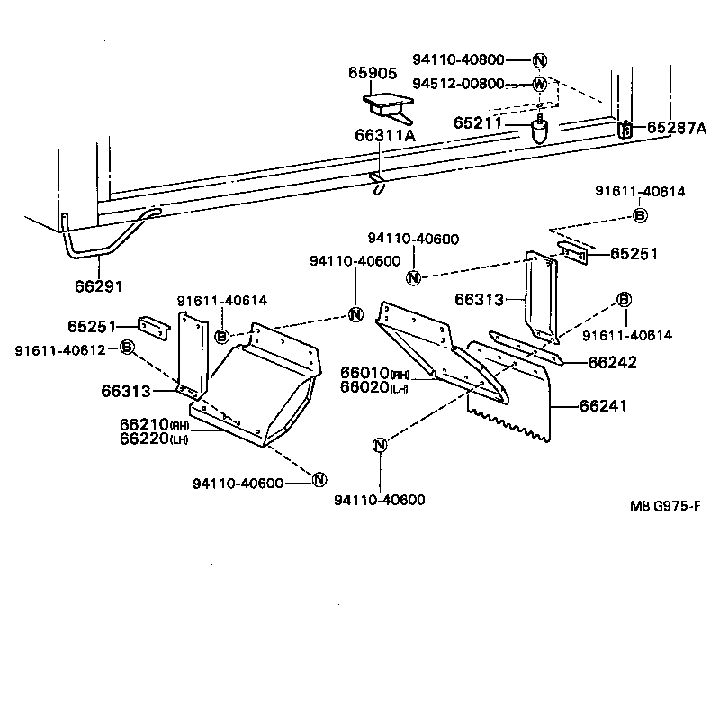  DYNA TOYOACE |  REAR BODY FLOOR FENDER