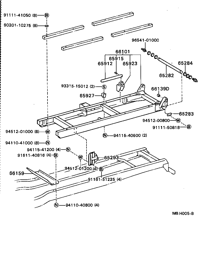  DYNA TOYOACE |  REAR BODY SUB FRAME