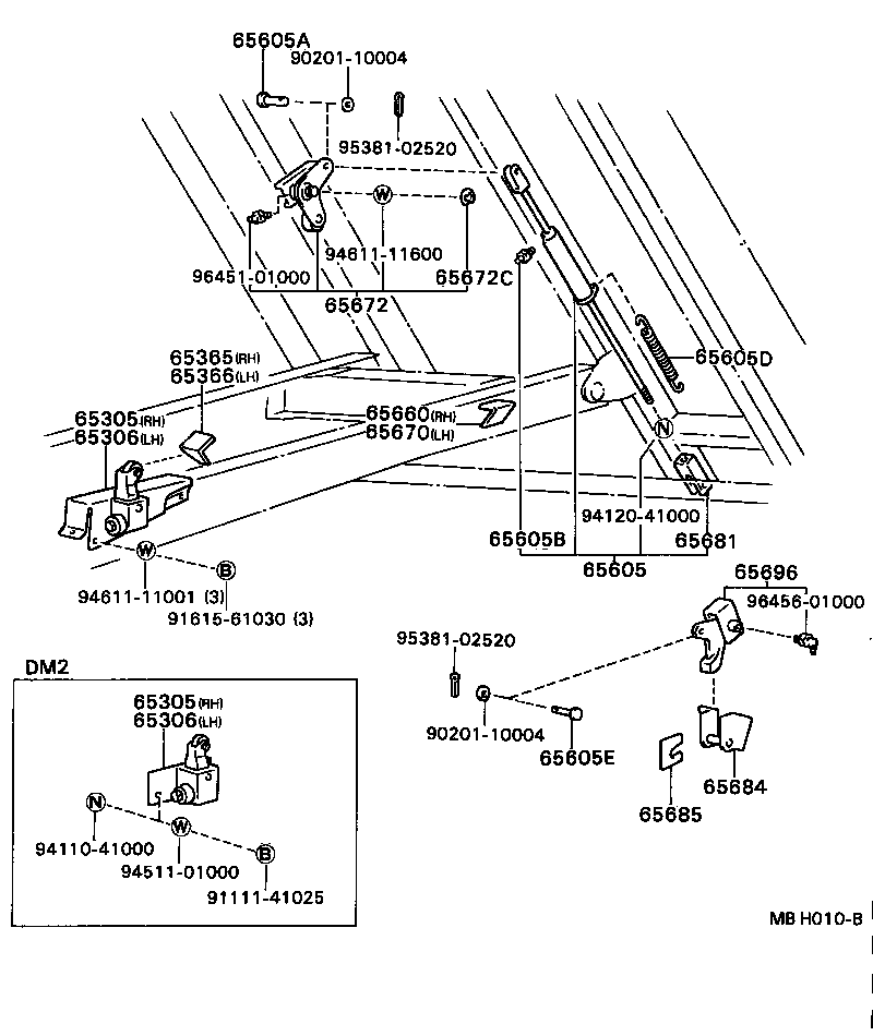  DYNA TOYOACE |  REAR BODY SIDE GATE LOCK TAIL GATE LOCK