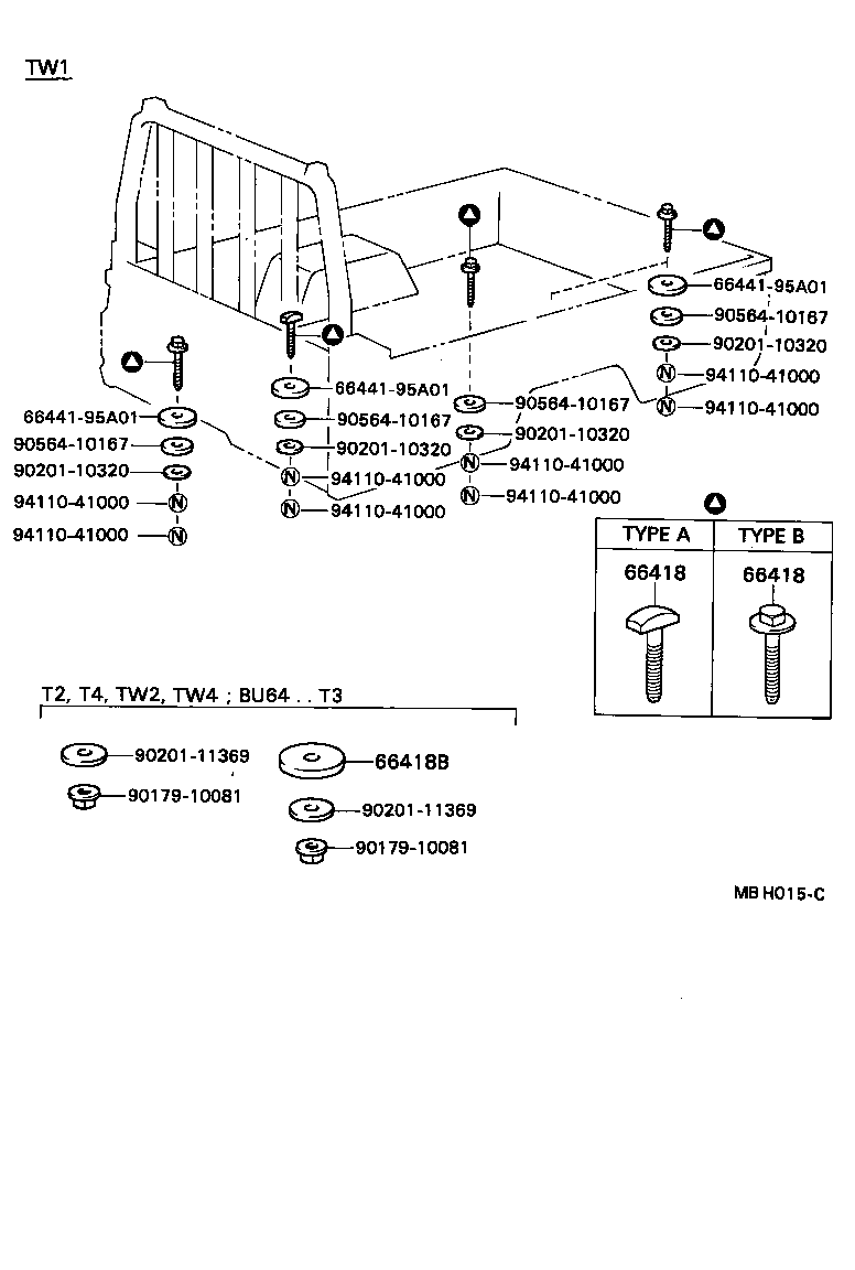  DYNA TOYOACE |  REAR BODY MOUNTING