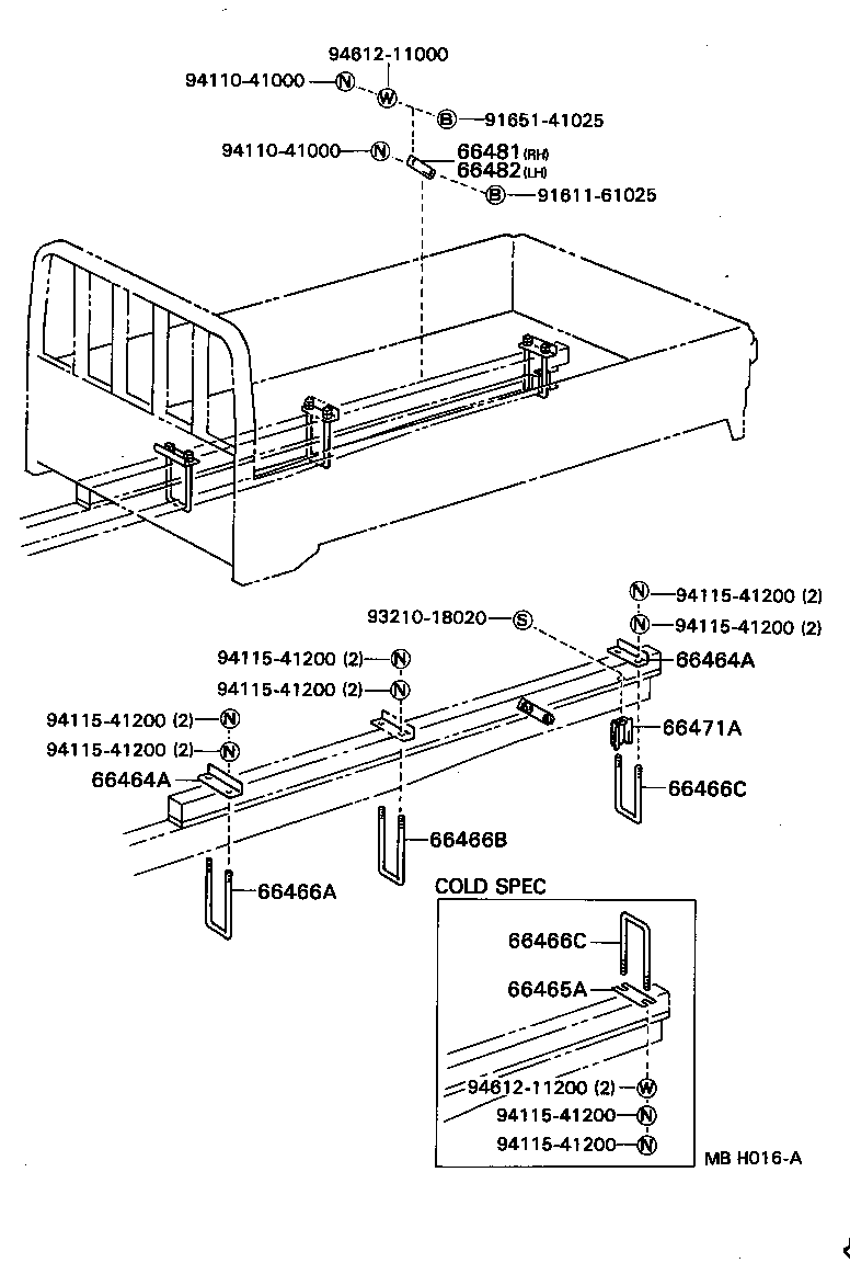  DYNA TOYOACE |  REAR BODY MOUNTING